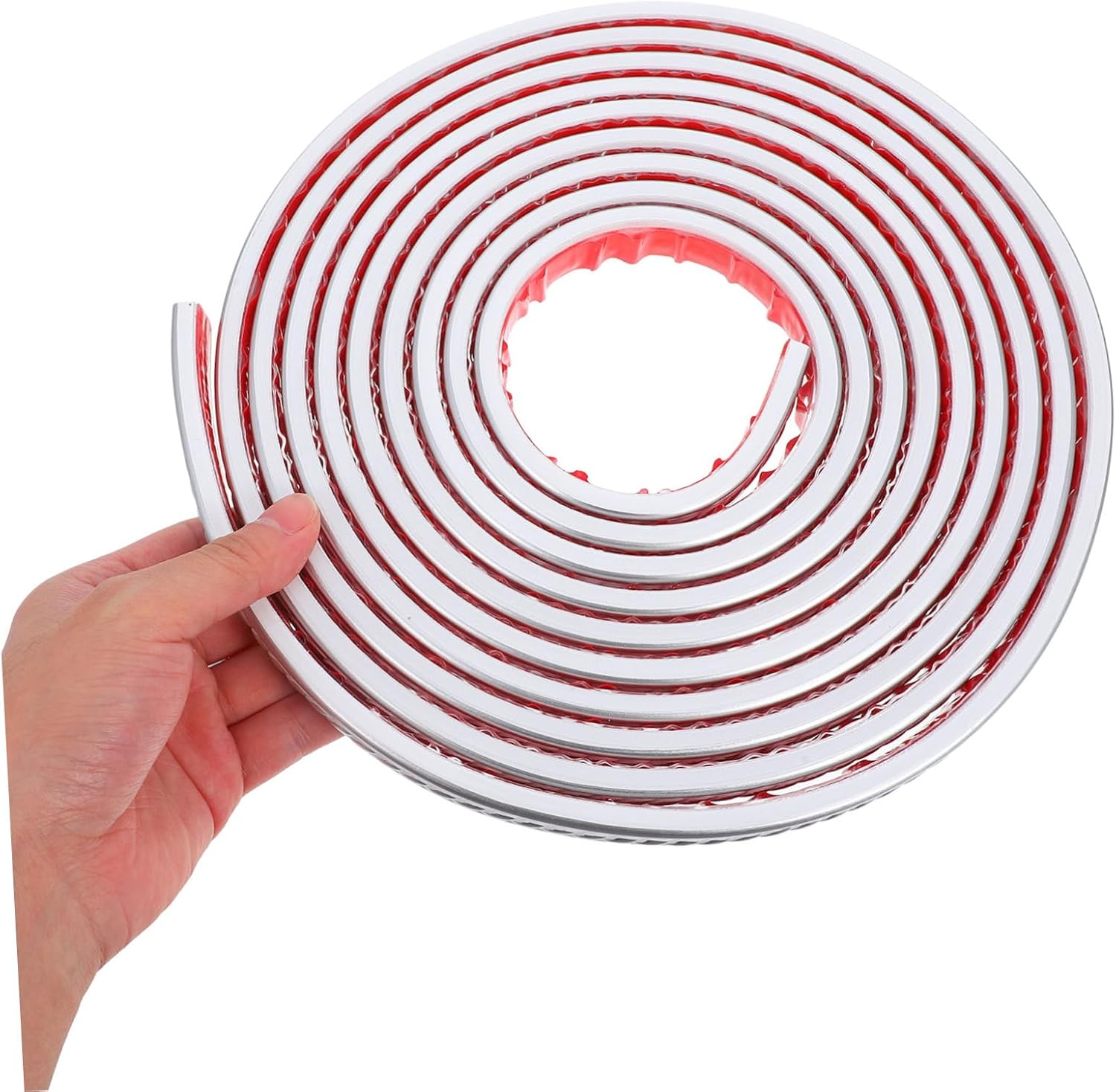 Self-Adhesive Decorative Molding Trim 2cm Silver Peel and Stick Crown Molding Flexible Wall Protector for Home Decoration 5m Length