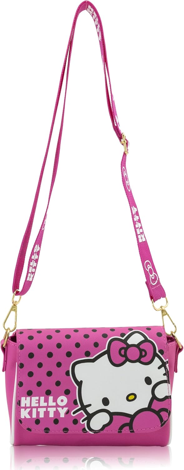 Fast Forward Sanrio Hello Kitty Girls Purse | Small Crossbody Shoulder Bag with Adjustable Strap | Cute Hello Kitty Handbag, Toddler Purse, Lightweight Travel Bag for Everyday Use | Ages 3+ - Image 5