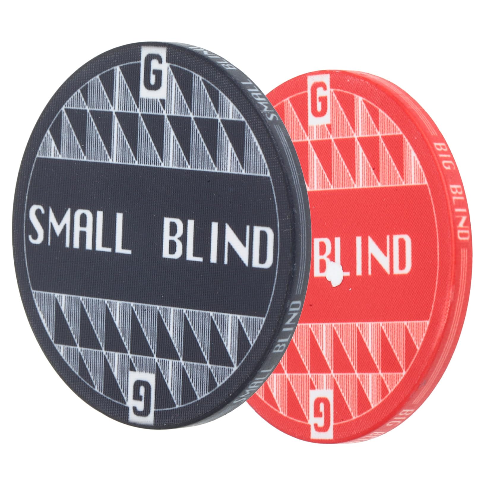 Abaodam 2pcs Ceramic Poker Guard Poker Card Dealer Button Chip Holder Game Accessory Chips Denominations