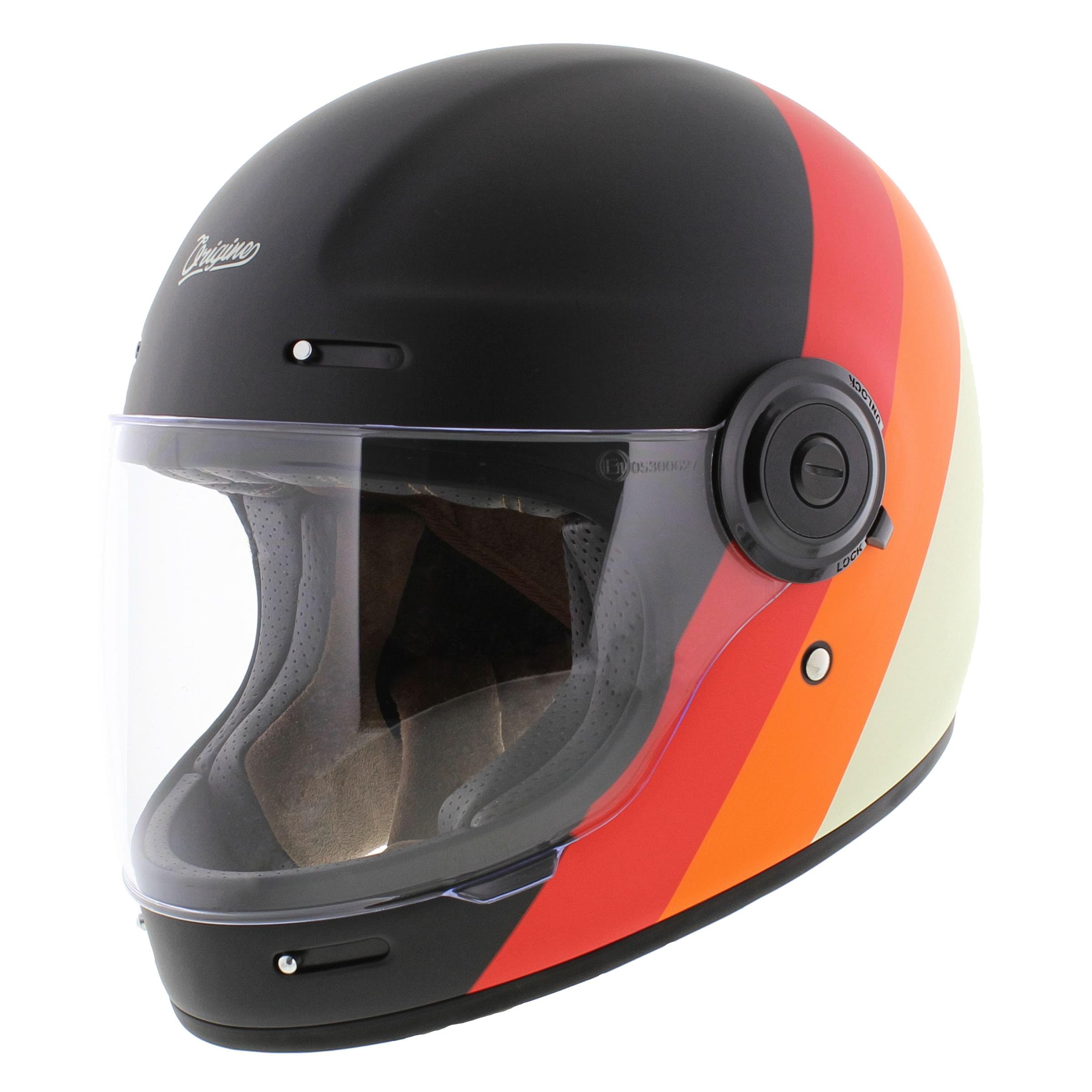 Originevega Vintage Full Face Motorcycle Helmet Primitive Matt