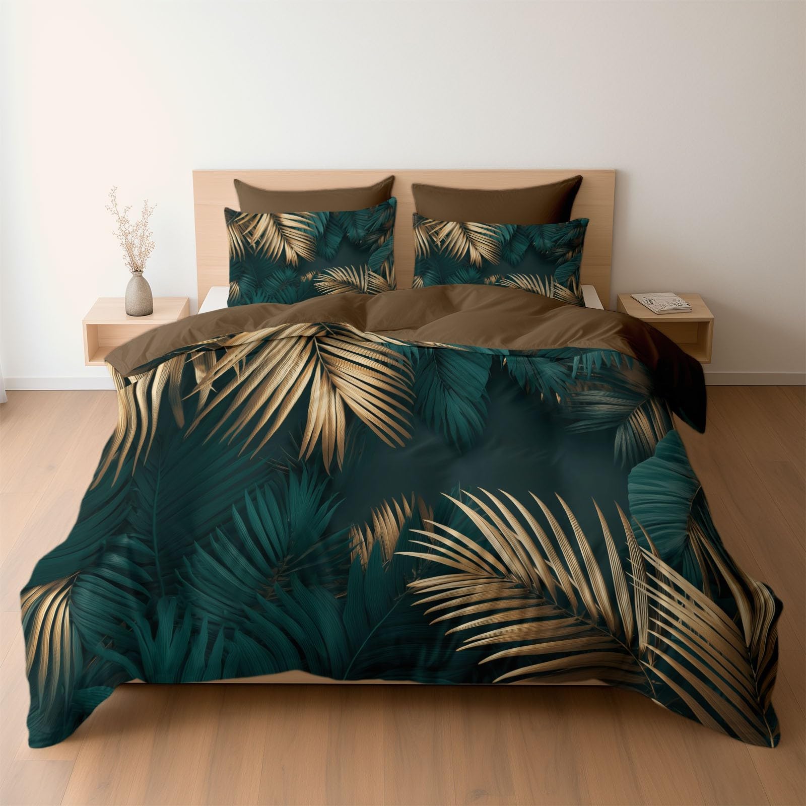 Housse de couette exotique 240x260 marron pour créer une oasis de nuit