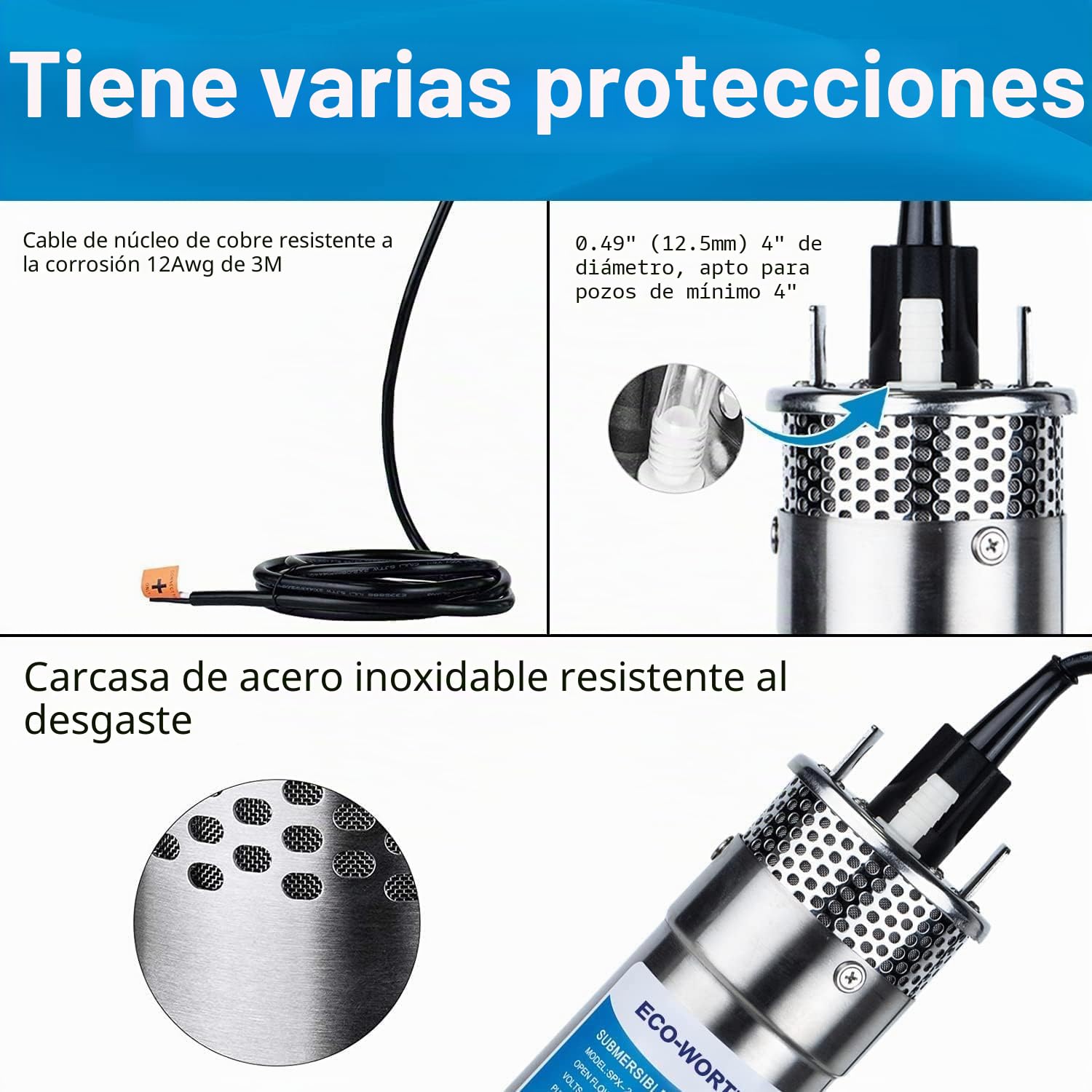 Sistema de bomba de agua de placa doble de 2 * 120W (240W+bomba de agua naranja 12V)-Adaptador Y no incluido, se vende por separado
