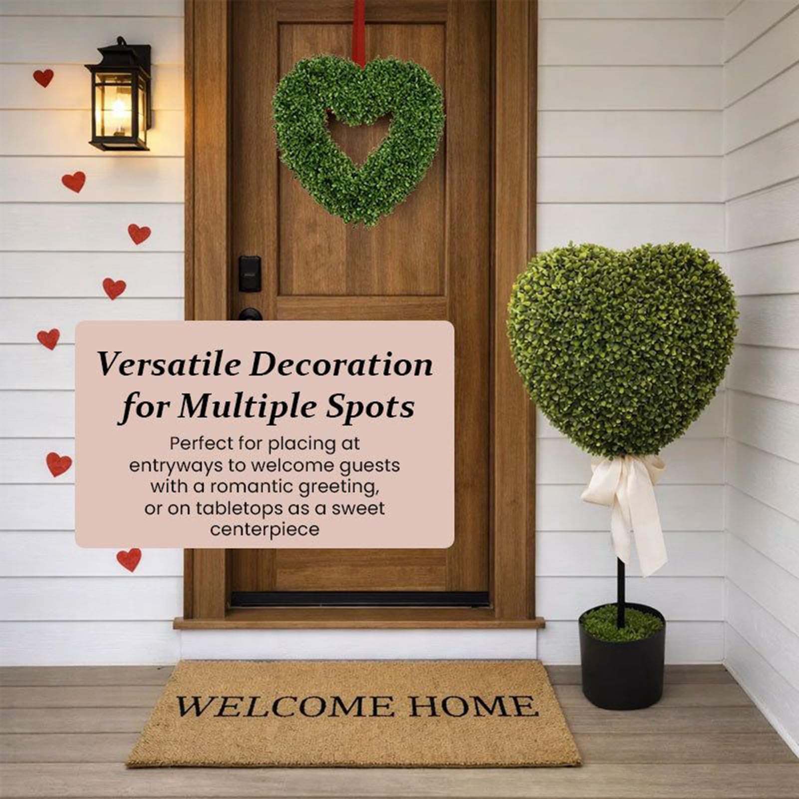 Topiario Decoración San Valentín Corazón Artificial Hogar