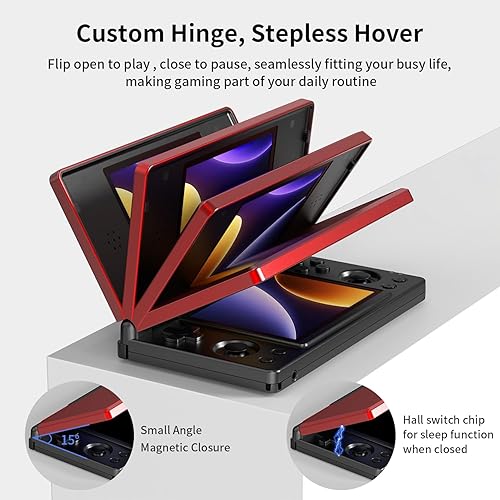 Miniatura 4 de Aivuidbs RG DS Foldable Handheld Game Console RK3568 Anbernic RG DS Android 14 System two-Player Joystick Top and Bottom Dual Screen 4 inch OCA Full
