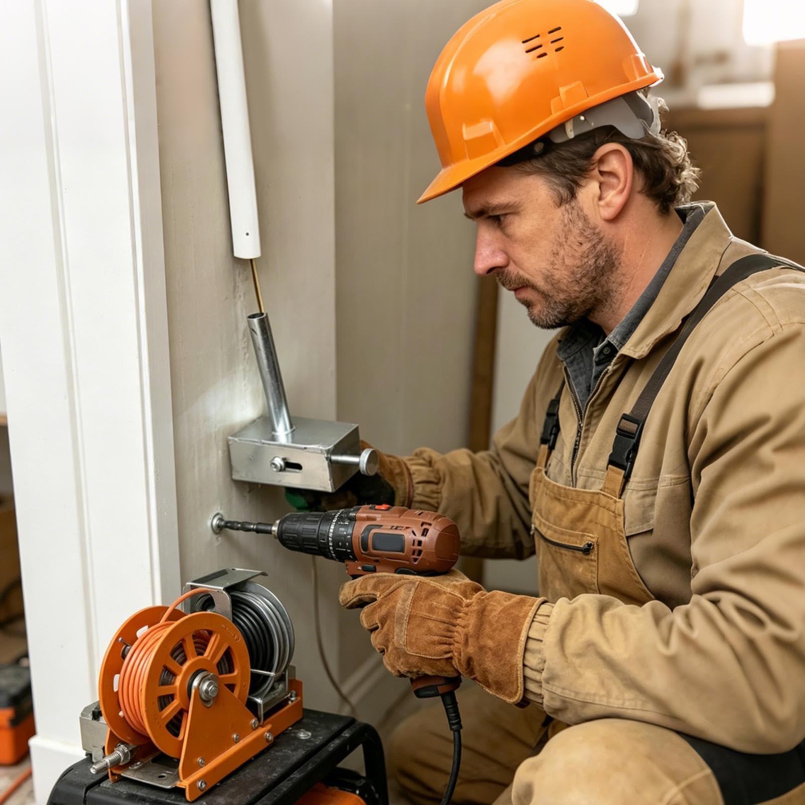 Herramientas pasacables Con guía pasacables de 15 metros de alta | Dispositivo para pasar cables eléctricos Para Electricistas Fontaneros Técnicos Ingenieros Obras Construcción E Insta