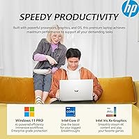 Vista 3 de HP Computadora portátil para estudiantes y empresas de 15.6 pulgadas Procesador Intel Core i7 Gráficos Intel Iris Xe 16 GB de RAM, SSD de 1 TB