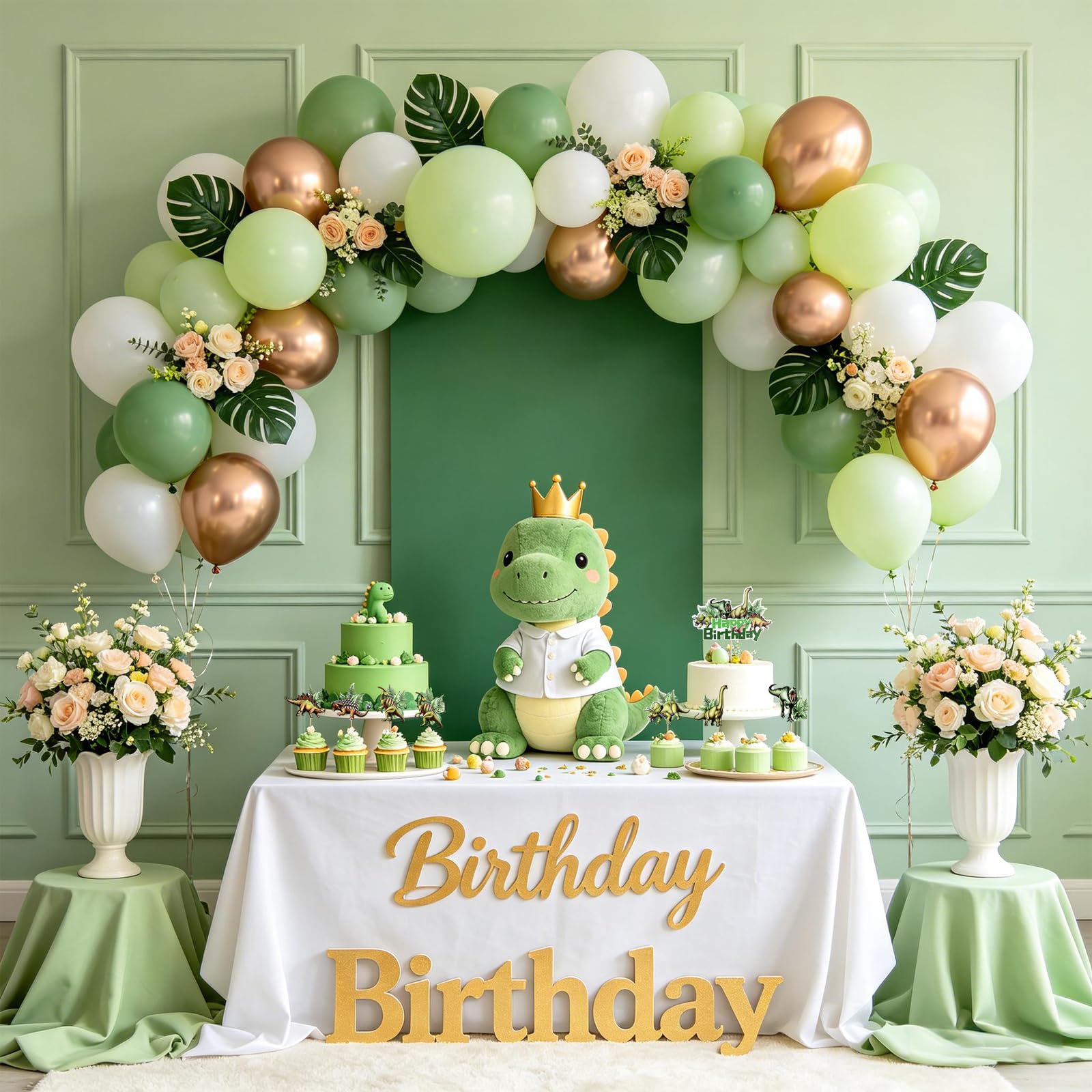 8 Pcs Dinosaur Cake Toppers Set, Dinosaur Cupcake Toppers Animal Cakes Decorations, Suitable for Jungle Dinosaurs Theme Party Boy and Girl Birthday Cakes Decoration — view 6