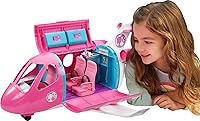 Barbie Dreamplane Airplane Playset with Puppy, Snack Cart, Reclining Seats & 15+ Accessories - Kids Travel Toy