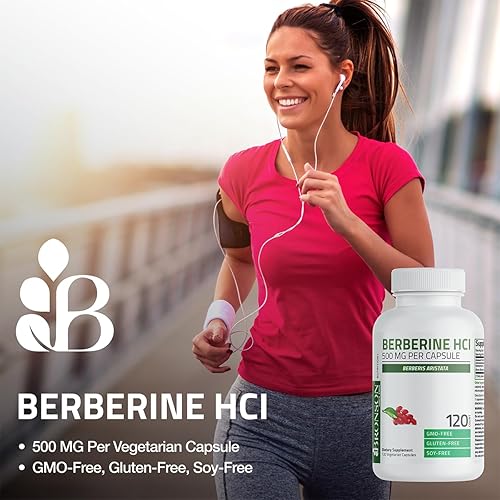 Miniatura 3 de Bronson Berberina como berberina HCI Berberis Aristata 500mg por cápsula vegetariana sin OMG, 30 cápsulas vegetarianas
