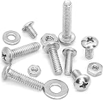 700Pcs Nuts and Bolts Assortment Kit, SATANTECH 4-40#6-32#8-32#10-24 Phillips Pan Head Assortment Stainless Steel Bolts Nuts Flat Washers Nuts Bolts with Case