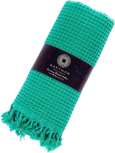Miniatura 2 de Kafthan - Toalla de baño y piscina de algodón turco Waffle - De secado rápido, suave, absorbente, manta ligera y toalla para piscina, spa y baño,