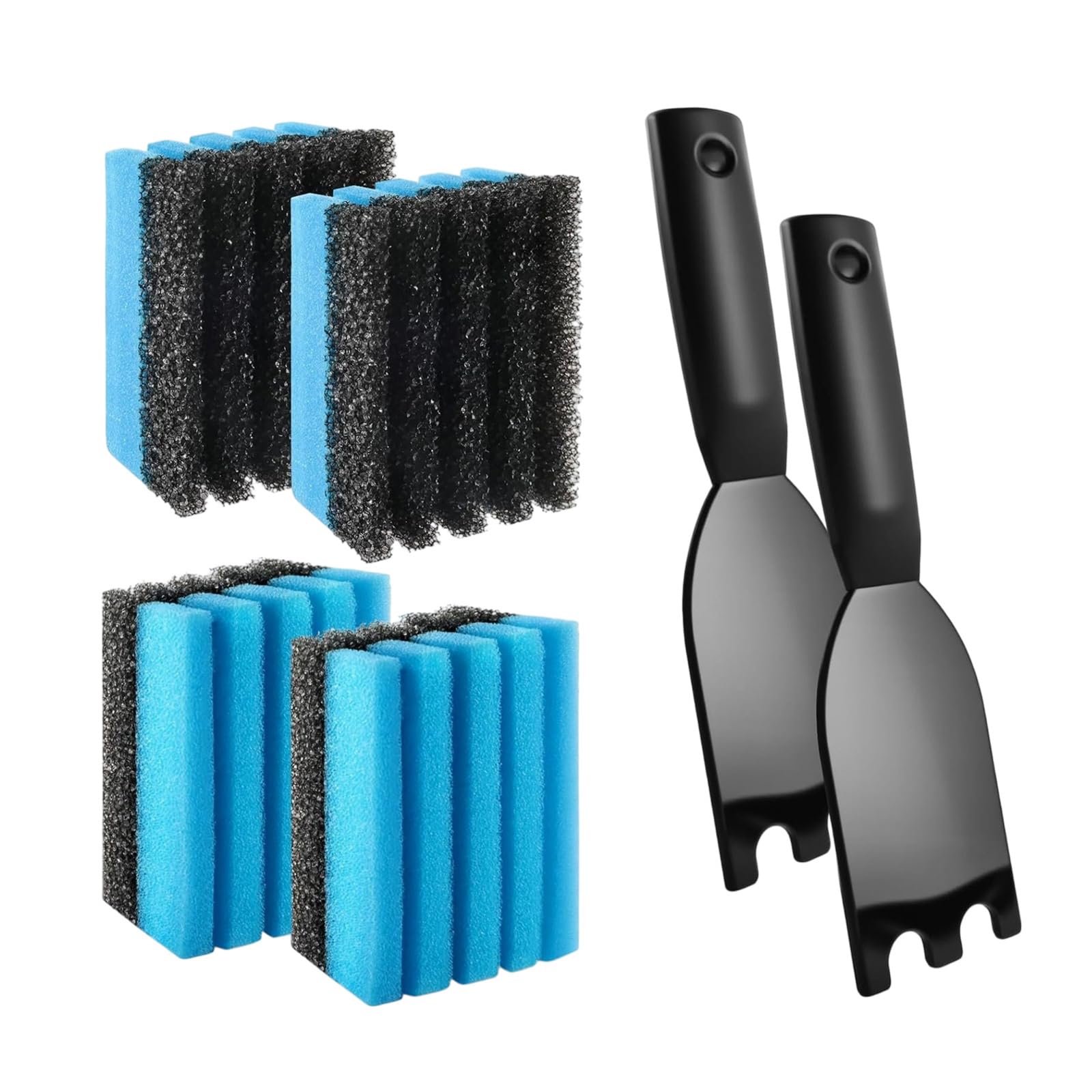 ZEPFJHE Nylon Grills Brush with Scouring Sponge for Indoor Outdoor Grills Cleaning Tool Practical Barbecue Scrapers Nonstick Face Cleaner