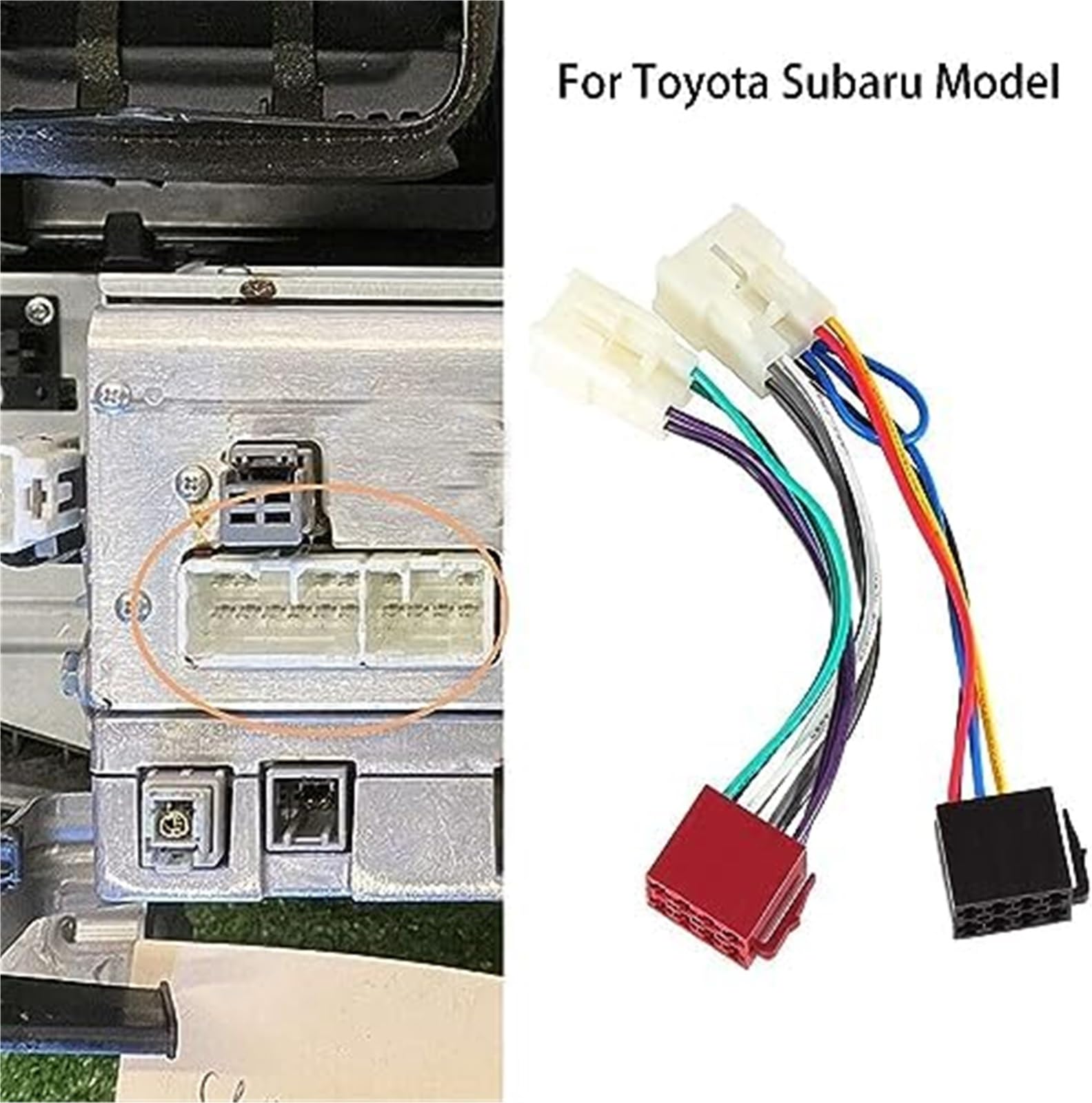 Wiązka przewodów ISO radia samochodowego, do modeli:, 2005-2020 Tacoma, 1996-2009, do RAV4, 2004-2018, do Tundry, do Subaru, 2014-2019 WRX, forester, Non JBL System Stereo ISO Cable Plug Kabe