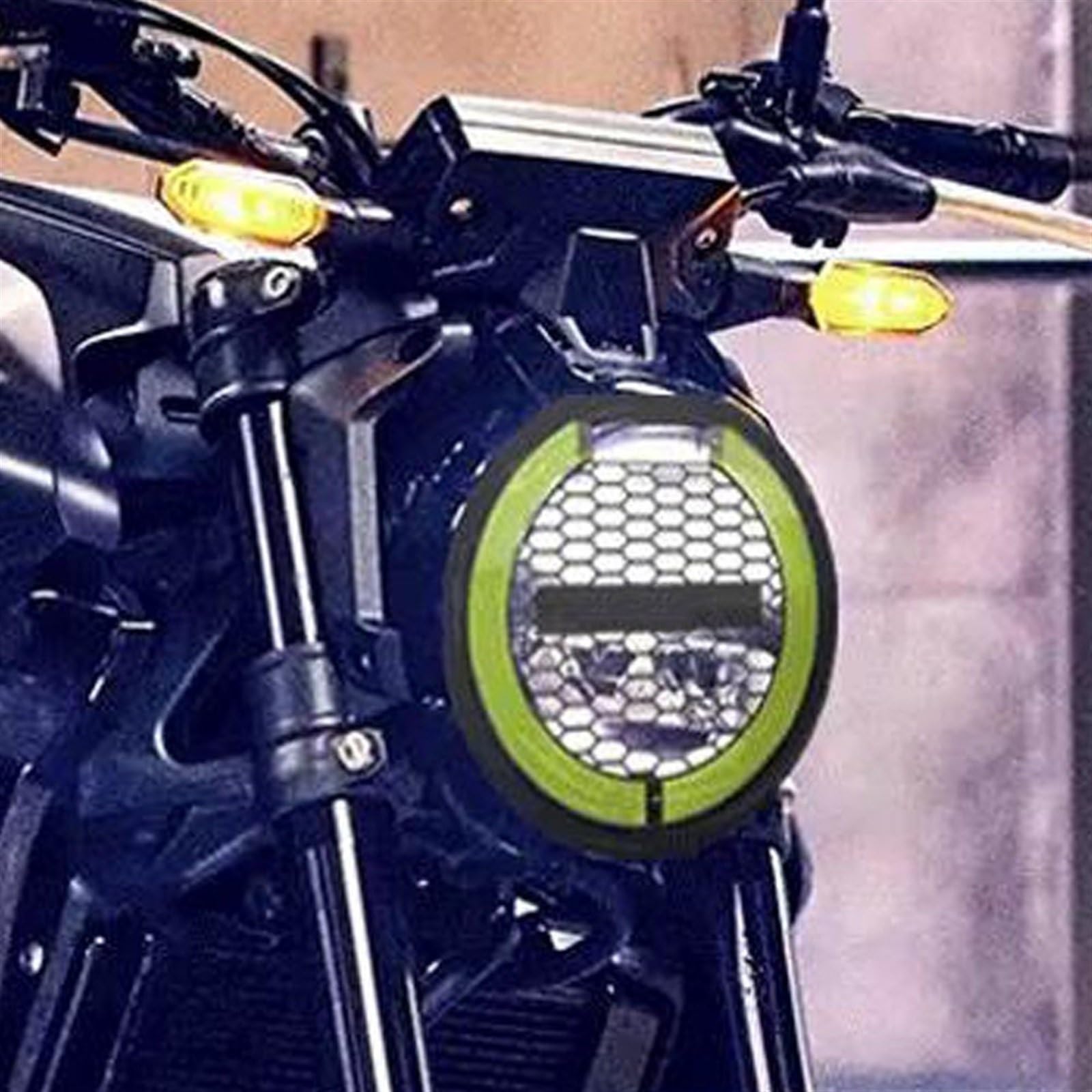 Scheinwerfer Abdeckung Motorrad Front Scheinwerfer Schutz Kopf Lampe Abdeckung Schild Schutz Gekühlt Für H-ONDA CB650R CB 650R CB1000R CB 1000R 2019 2020(Yellow)