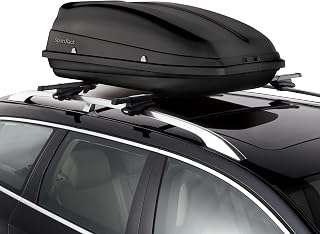SportRack Sidekick 8 Cu Ft Compact Roof Cargo Box - Secure Storage for Camping Gear, Golf Clubs & Adventures