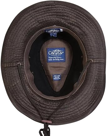 Unisex-Adults Bounty Hunter Water Resistant Cotton Fedora - Brown