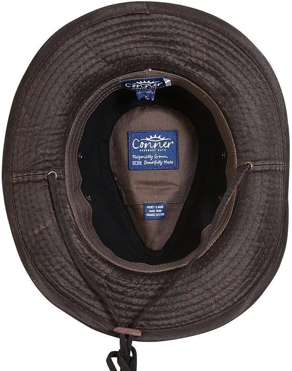 Unisex-Adults Bounty Hunter Water Resistant Cotton Fedora - Brown