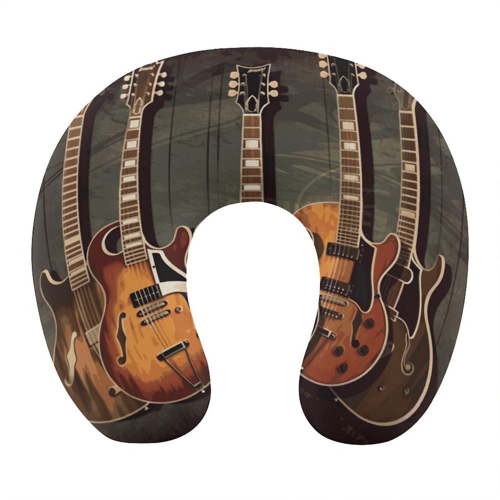 Btcowzrv Style Guitars Art U Shaped Neck Pillow Travel Pillows