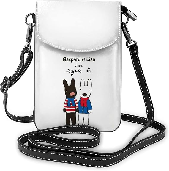 Amazon リサとガスパール ショルダーバッグ スマホポーチ ポシェットpu お財布ショルダー Rokoo 斜め掛け 軽量 レディース メンズ 兼用 安い おしゃれ 人気 かわいい Rokoo ショルダーバッグ