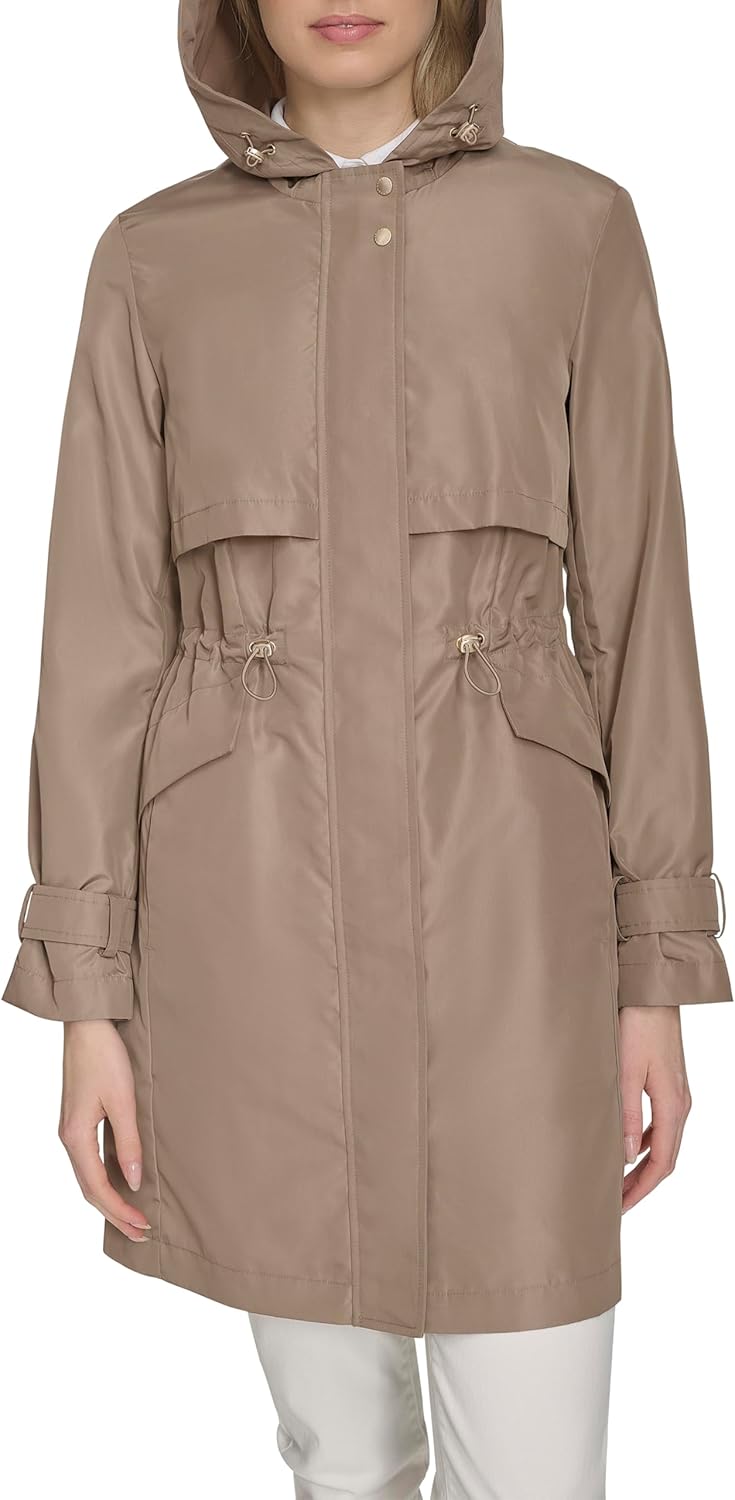 Cole Haan Women's Travel Packable Casual Trench Style Parka Jacket - Image 6