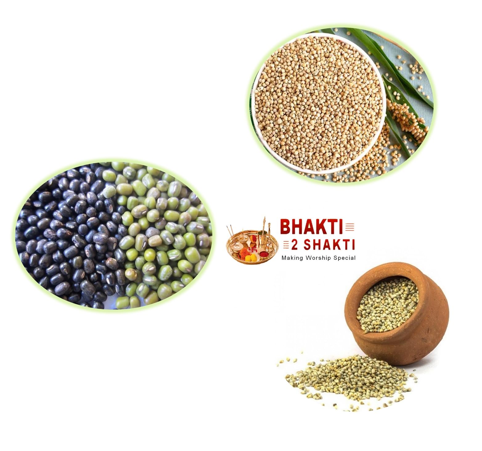 Sapt Dhanya Pooja Kit - 7 Sacred Grains for Worship -4
