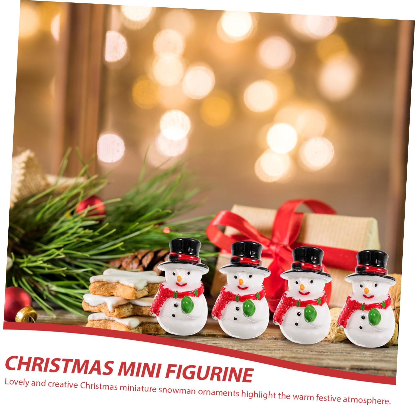 MAGICLULU 5 Juegos Muñeco De Nieve De Resina Navidad Bolas De Nieve Mini Muñeco De Nieve Navideño Figuras De Muñeco De Nieve Mini Muñecos De Nieve Pequeño Muñeco De Nieve Hielo 20 Piezas * 5