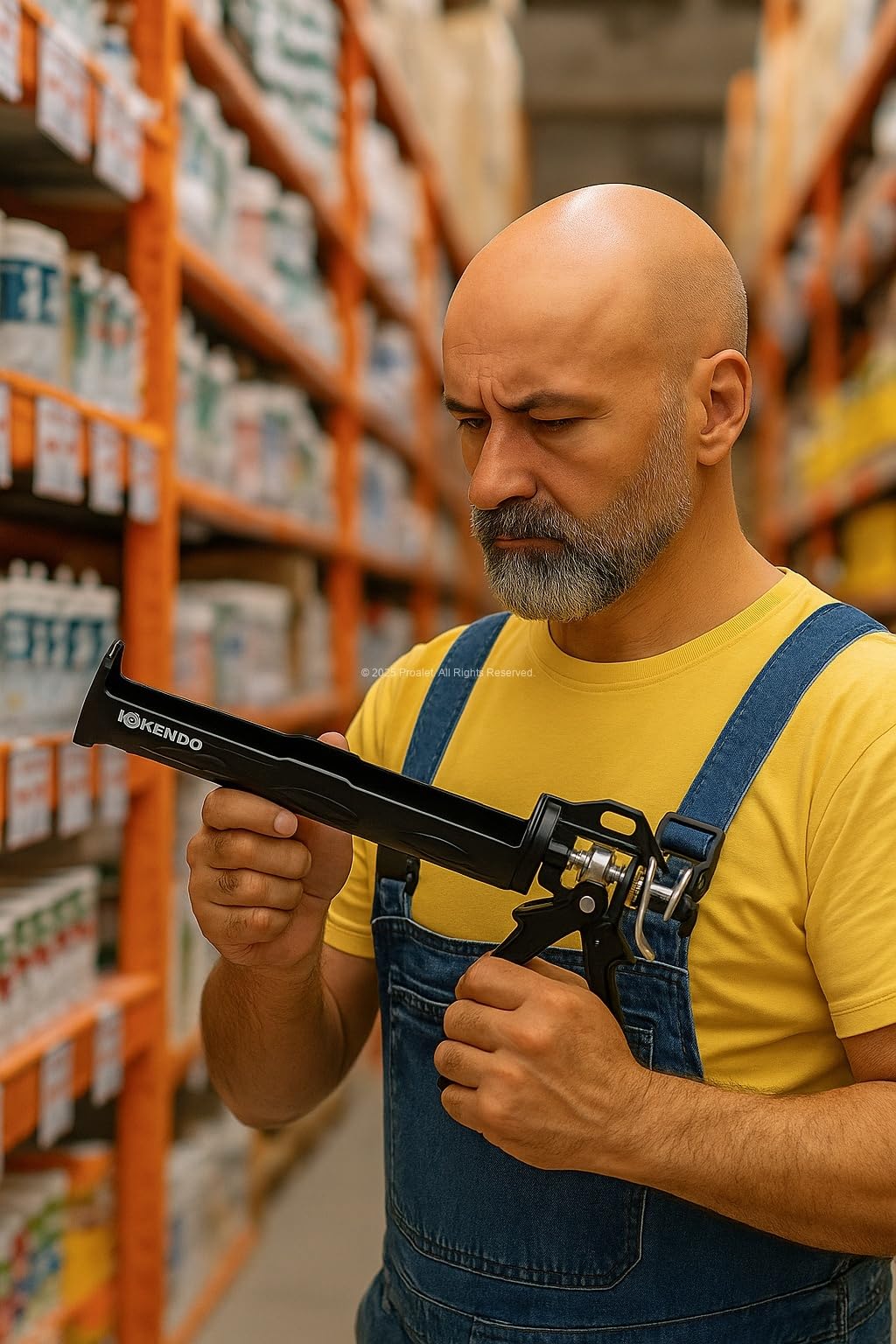 Kendo Plastik Silikon Tabancası, Profesyonel, 300 ml Kapasiteli, Ergonomik Tutamaklı, Mutfak, Banyo İçin Mastik Tabancası