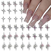 Vista 8 de 767 dijes de uñas de corazón para uñas acrílicas para el día de San Valentín, aleación brillante 3D, diamantes de imitación rojos con parte trasera