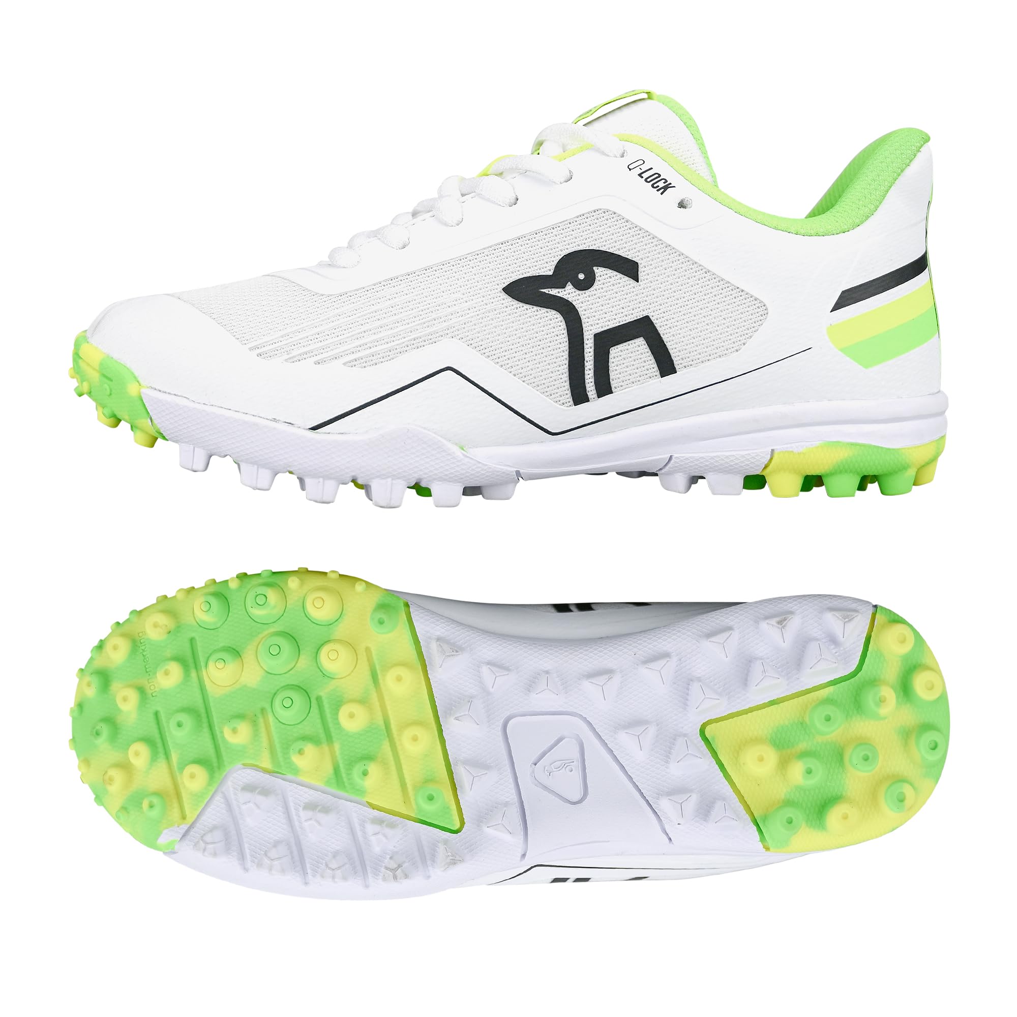 KOOKABURRAHat Unisex Kid's Athletic Cricket Shoes, Green, UK 2/US 00