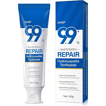 Hydroxylapatite Toothpaste, Nano Hydroxyapatite Remineralisation Toothpaste, Repairs Enamel, Strengthens Teeth, Fluoride-Free