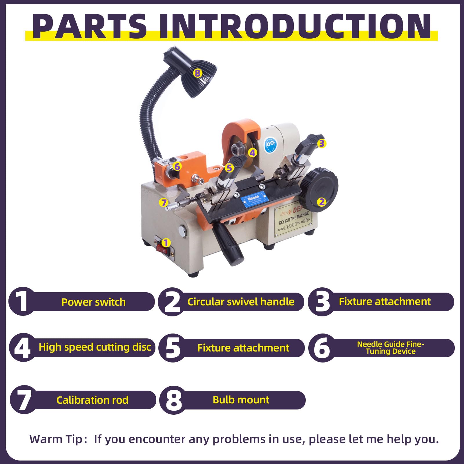 New Version Horizontal Key Cutting Machine Key Duplicator Machine for Car Keys for Door with 2 Year Service for Hardware Store Key Cutter Cutting Machine for Cutting Metal Objects