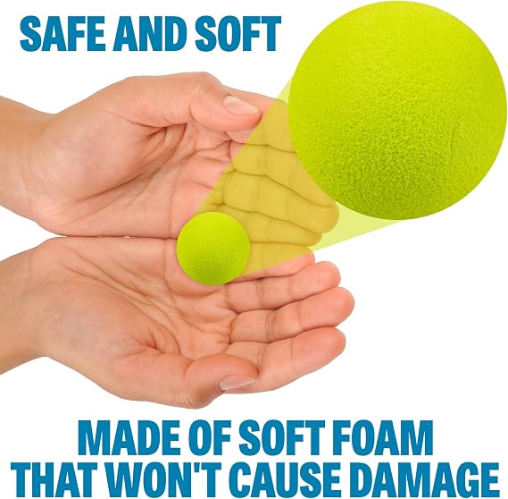 Hog Wild Bear Ball Popper Toy - Holiday Stocking Stuffer Includes 4 Soft Foam Balls - Squeeze to Pop Air Powered Balls Up to 20 Feet - for Indoor/Outdoor Play - Gift for Kids, Girls, Boys
