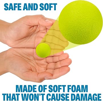Hog Wild Bear Ball Popper Toy - Holiday Stocking Stuffer Includes 4 Soft Foam Balls - Squeeze to Pop Air Powered Balls Up to 20 Feet - for Indoor/Outdoor Play - Gift for Kids, Girls, Boys
