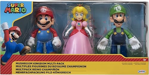 World of Nintendo 2018 Juego de regalo de Diorama del Reino de los hongos – Paquete de 3 figuras de acción