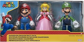 Jakks Pacific Super Mario Mushroom Kingdom Pack Mario Luigi Princess 11 cm Figures Multicolor 64511