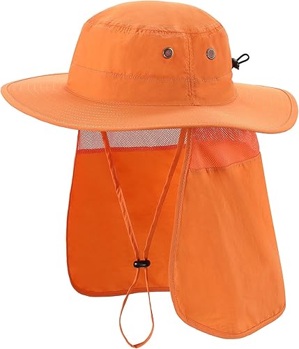 Miniatura 9 de Home Prefer Sombrero para sol para el aire libre con protección UV secado rápido unisex con solapa para proteger el cuello