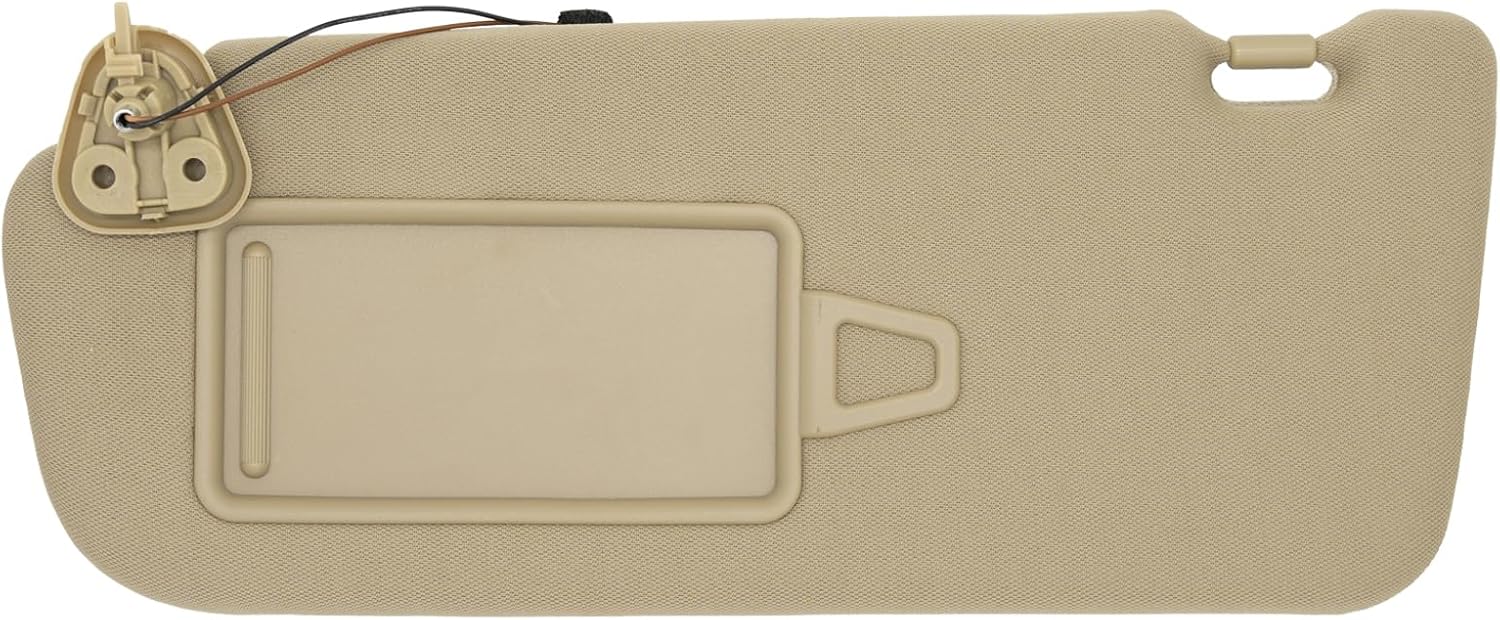 Driver Side Sun Visor Compatible with Hyundai Santa Fe 2006-2012 Sun Shade with Light Replacement 852100W610J9 Color Beige