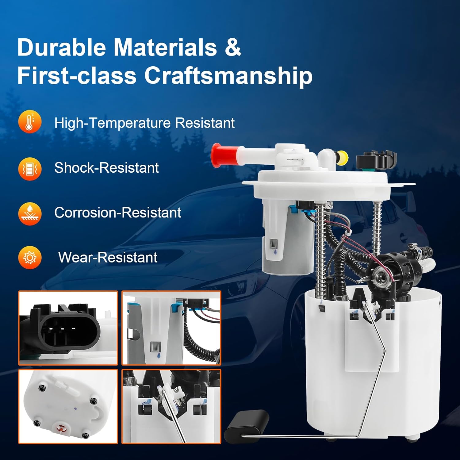 Electric Fuel Pump Assembly Compatible with Buick Enclave Chevy Traverse GMC Acadia Saturn Outlook V6 3.6L 2009 2010 2011 2012 2013 2014 2015 2016 2017, Replace E3790M F2701A 22957143 19181841