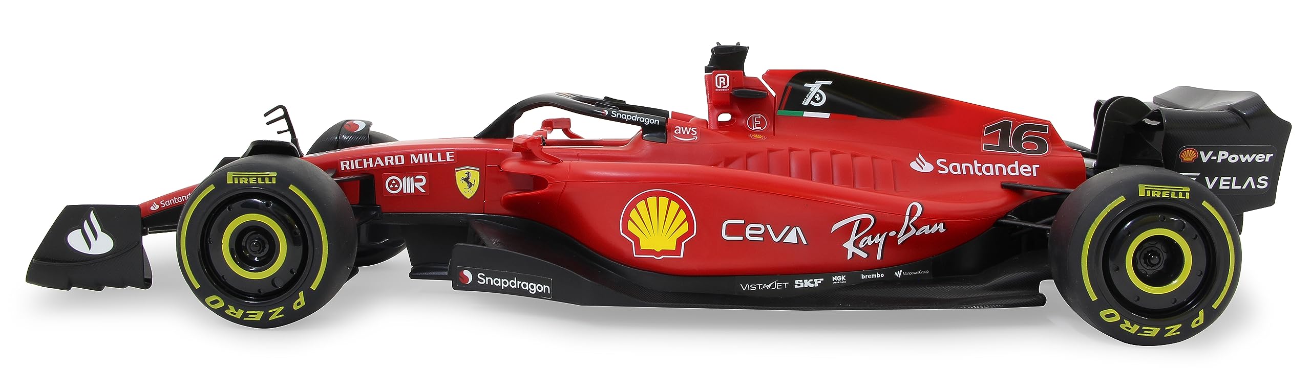 JAMARA Ferrari F1-75 1:12 2,4 GHz - 2,4 GHz para multijugador, Licencia Oficial, Pintura Fiel al Coche RC