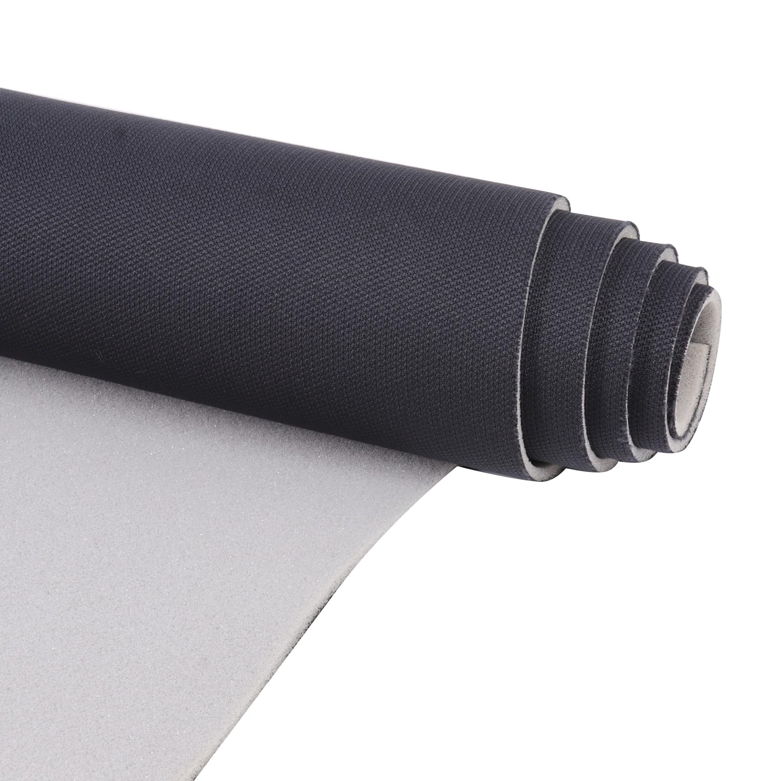 Auto Headliner Fabric Mesh Type 60inx40in with Foam Backing Interior Replacement Headliner Material, for All Vehicles RV Boat Home Roof Upholstery Fabric, Black