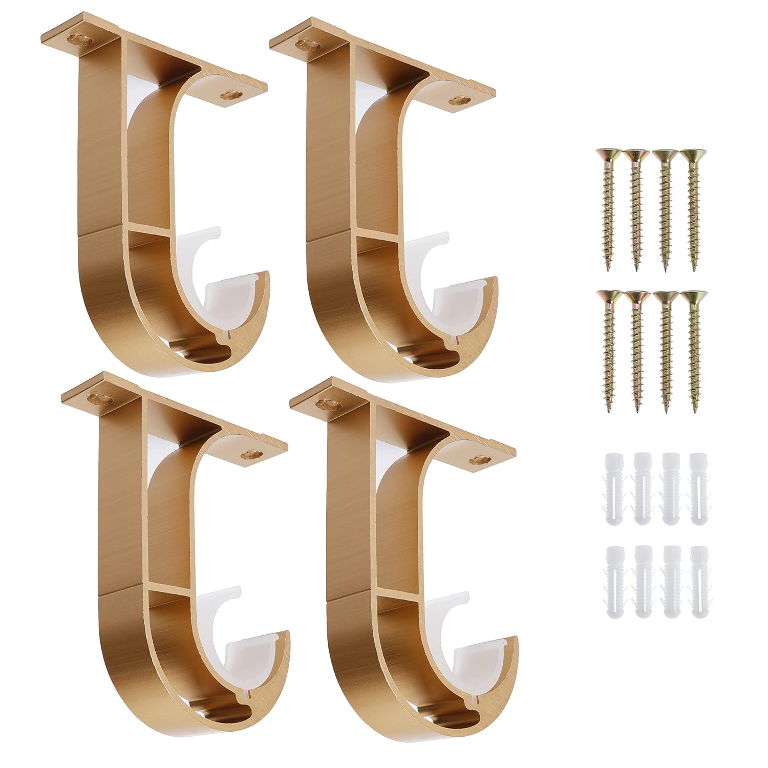 Buy 4 Pack Curtain Rod Ceiling Mount Bracket, Heavy Duty Curtain Rod