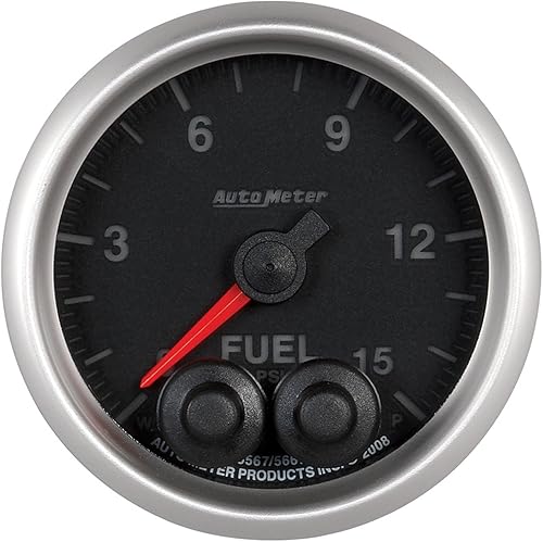 Miniatura 2 de Auto Meter 5667 Elite 2-116" 0-15 PSI Manómetro de presión de combustible