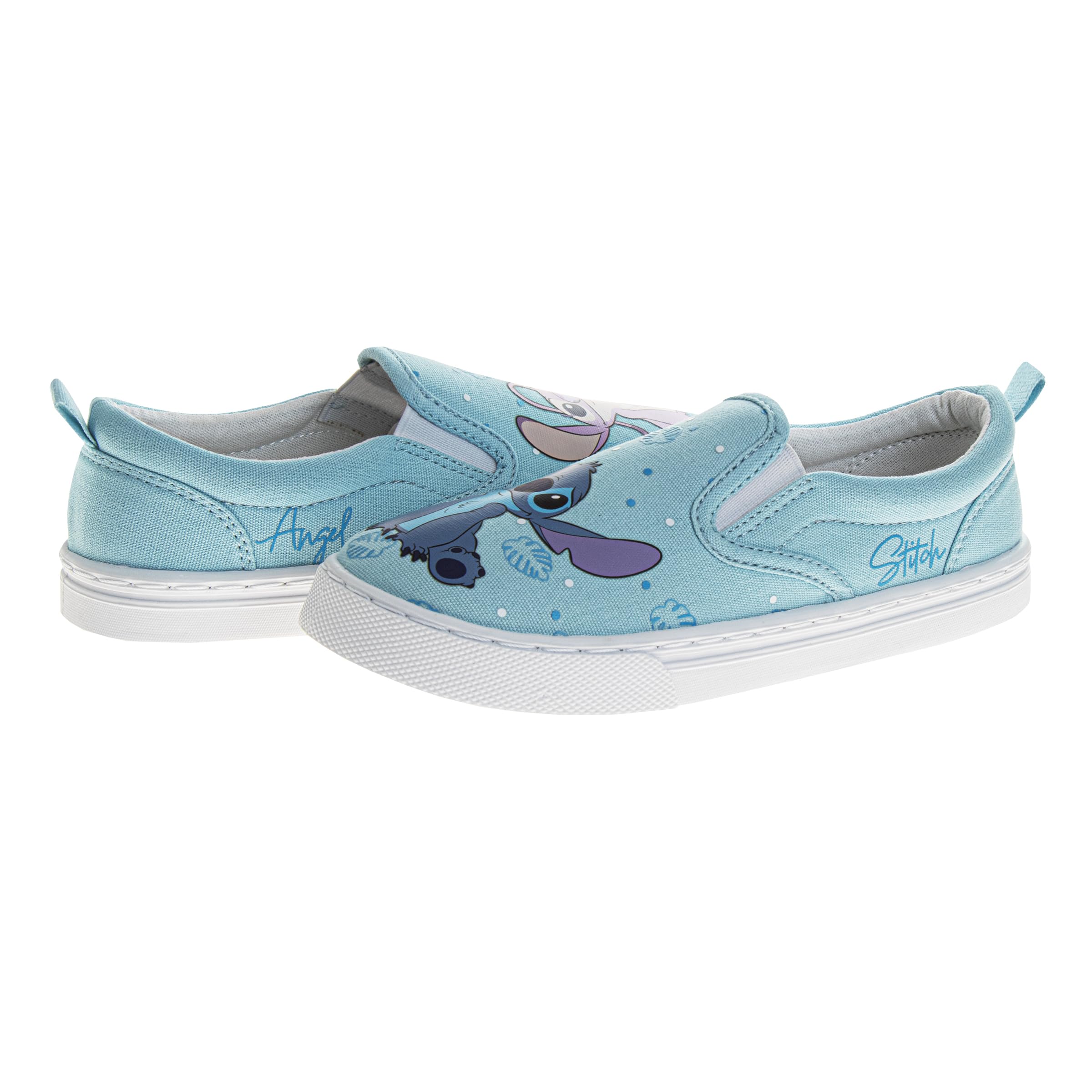 Disney Lilo and Stitch Lowtop - Zapatillas deportivas de caña baja con cierre sin cordones, acolchadas, ligeras, tallas 12-13, niños pequeños 1-4, niños grandes 5-10 adultos