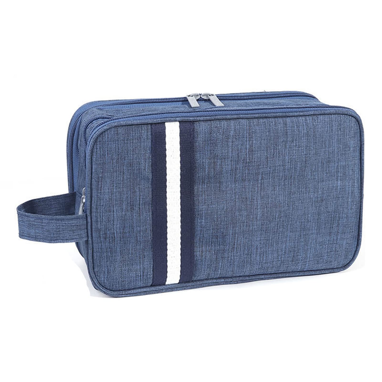 Discoball Neceser de viaje para hombre, bolsa de aseo de gran capacidad, organizador de artículos de tocador para hombre, ligera, impermeable, duradera, Azul MarinoL, L, Neceser