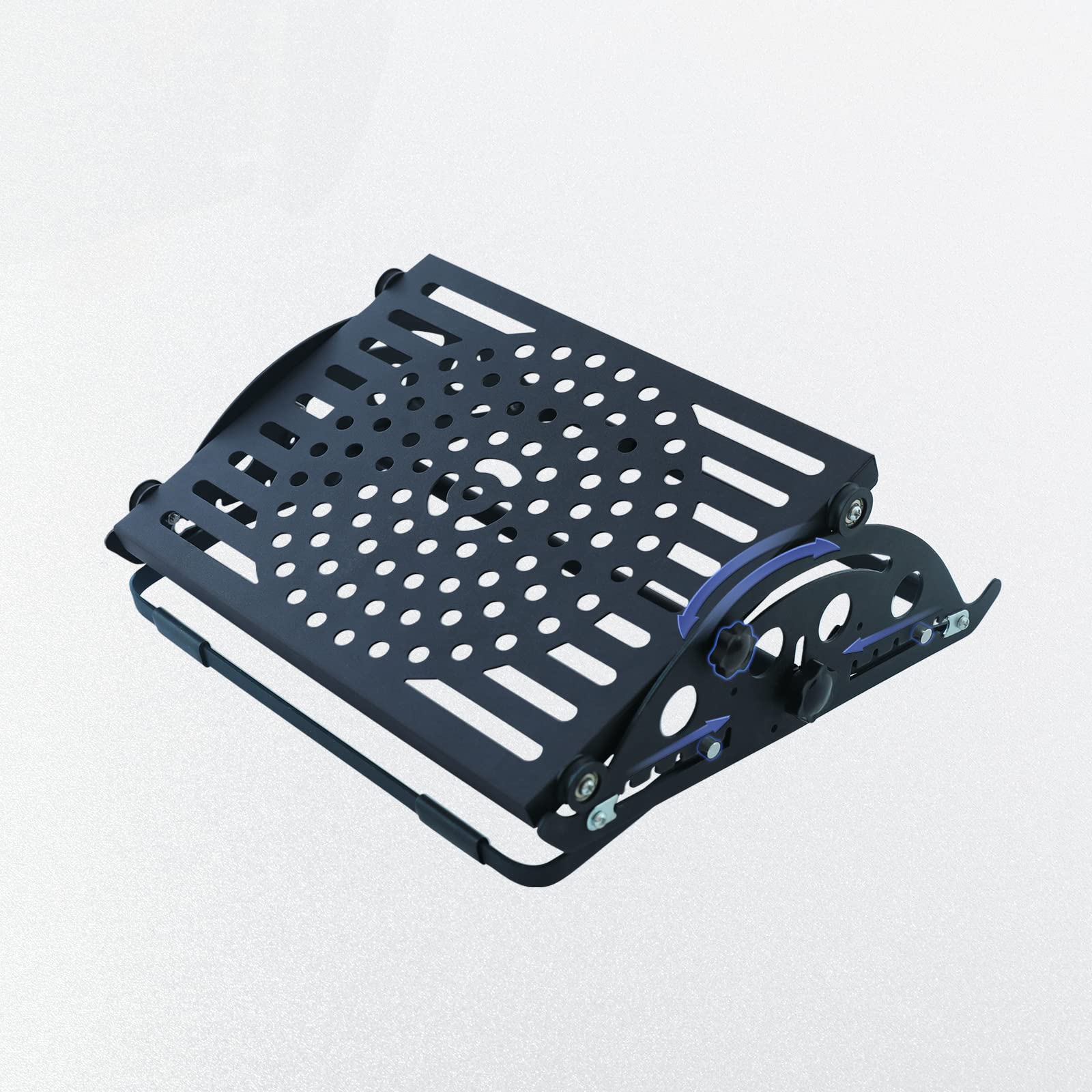 Photo 1 of OLYDON Adjustable Foot Rest for Under Desk at Work - Adjustable Height, Tilt Angle - All Metal Iron Foot Stool for Office, Home (Matte Black)