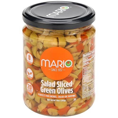 Mario Camacho Foods Ensalada de aceitunas de manzanilla española en rodajas 10 onzas