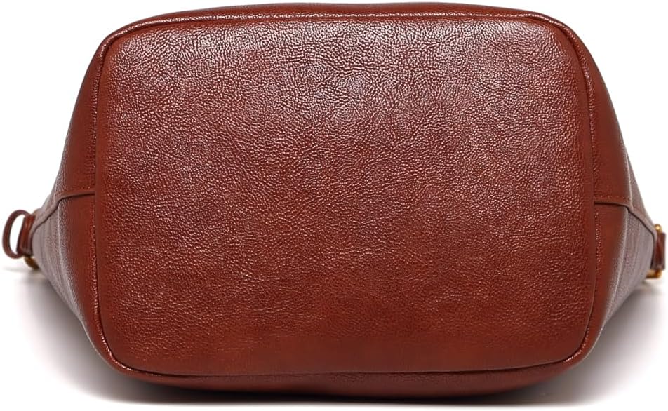 Womens Handbag, Pu Leather Bucket Tote Purse And Handbags Medium Satchel Hobo Purse Designer Work Shoulder Bags - Image 4