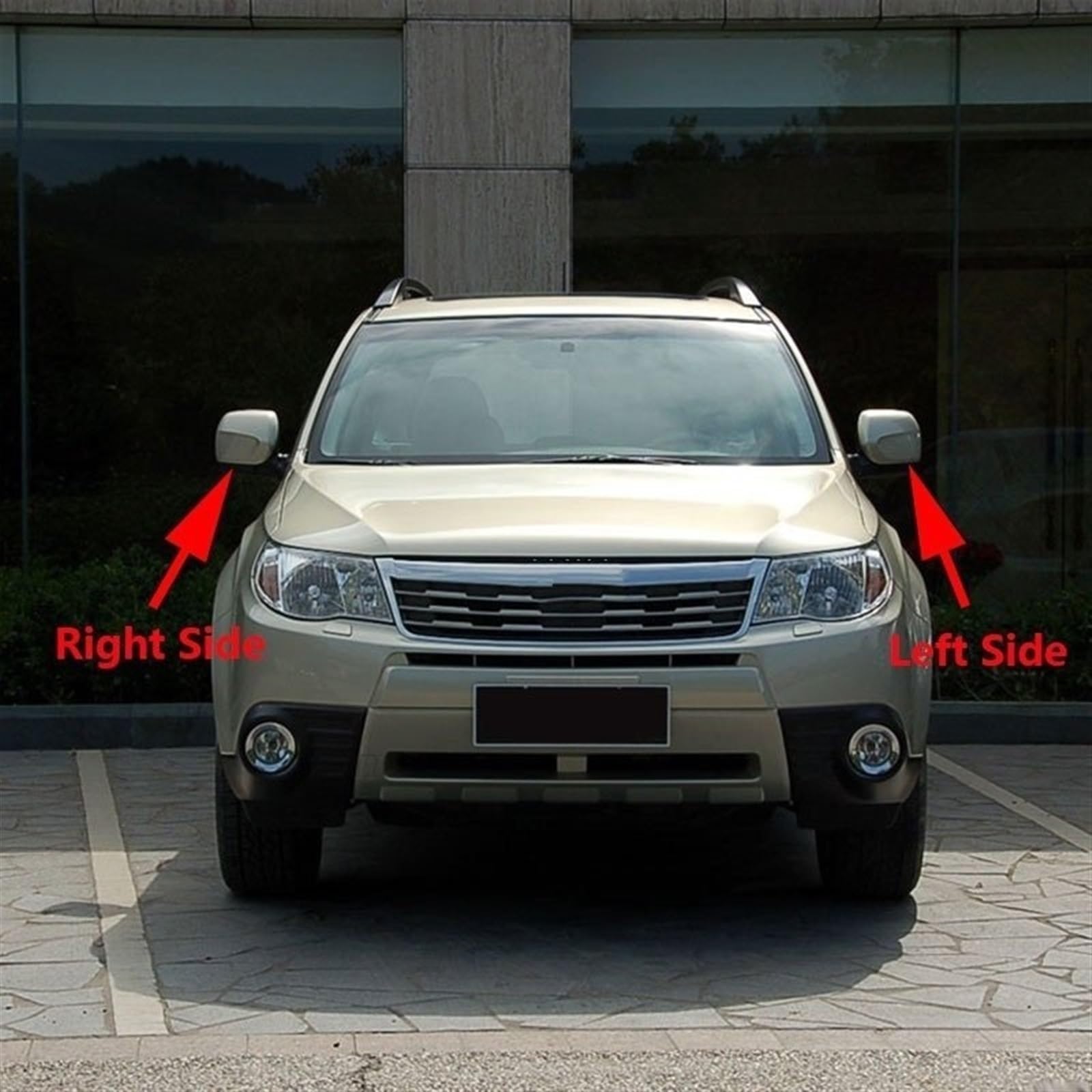 Rétroviseur voiture Pour Subaru pour Forester 2008-2010 rétroviseur extérieur de voiture lentille en verre avec chauffage(Right)