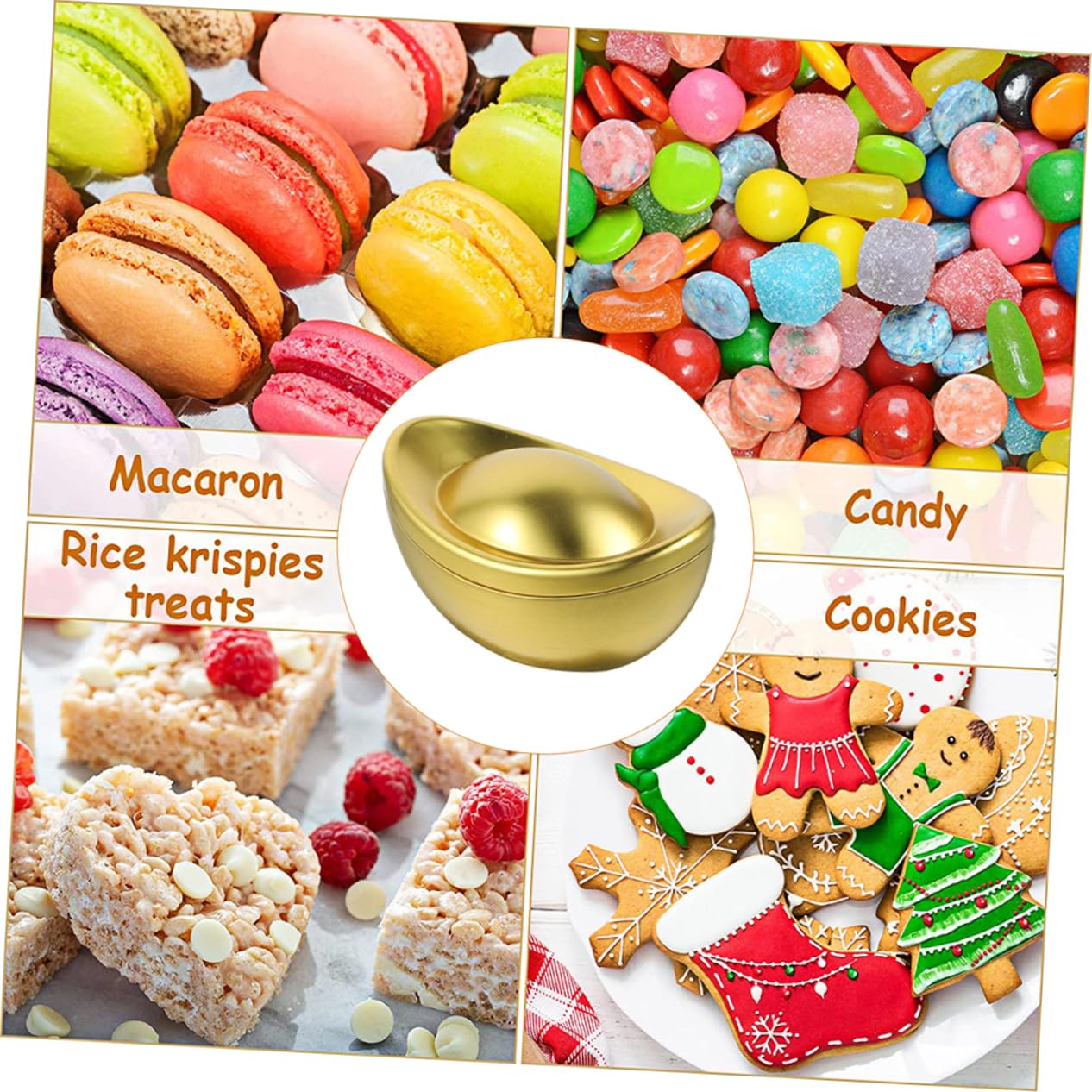DECHOUS 3 Set Di Barattoli Per Dolci Biscotti Cioccolatini Scatole Di Con Coperchio Per Decorazioni Per Banchetti Nuziali 4 Pezzi * 3