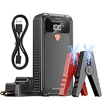 Avviatore Batteria Auto, 4000A 26800mAh Emergenza per Auto Booster Avviamento Moto(Fino a 10L Benzina e 8L Diesel) Jump Start con LED con Display USB Torcia a Jump Starter Power Bank Jump Box